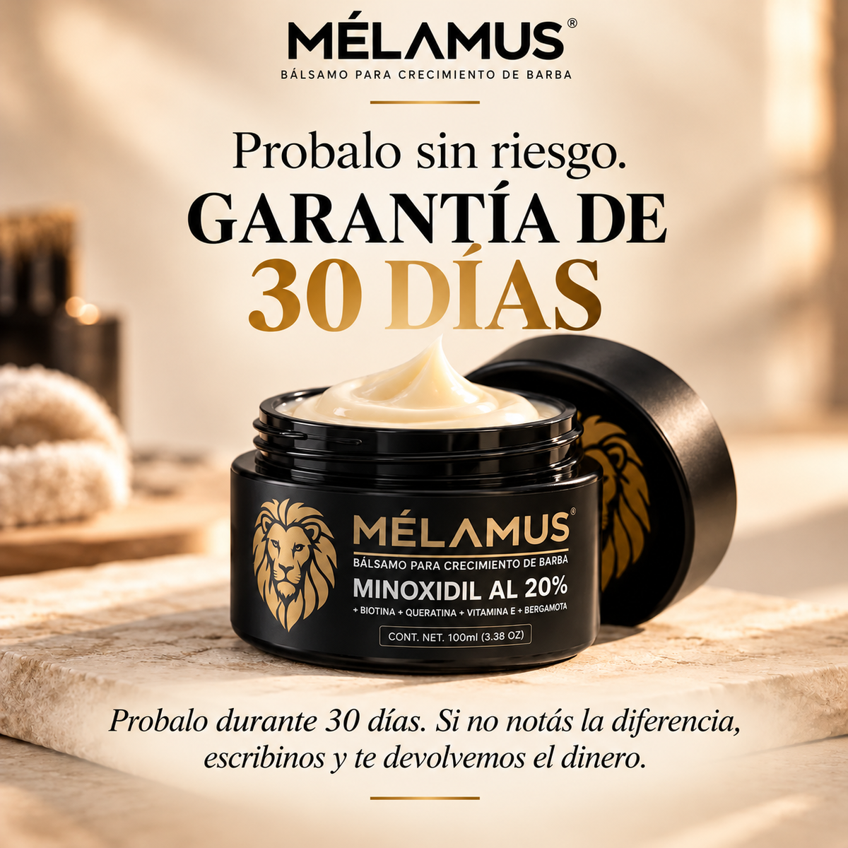 Crema MÉLAMUS™ — Recuperá la apariencia de tu barba